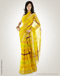 MSO-3184 Yellow & Multi Pure Organza Silk Saree