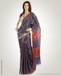 MSO-3718 Blue & Red Pure Tussar Silk Saree