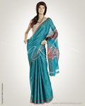 MSO-3719 Blue & Beige Pure Tussar Silk Saree