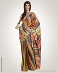 MSO-3820 Green & Multi Pure Tussar Silk Saree