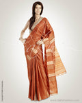 MSO-3822 Orange & Beige Pure Tussar Silk Saree
