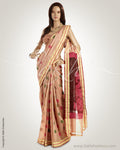 MSO-4033 Peach & Gold Pure Chanderi  Saree