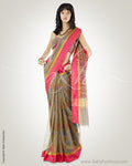 MSO-5536 - Multi & Pink Pure Tissue Kota Saree