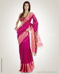 MSO-5580 Pink & Gold Pure Dupion Silk Saree