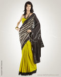 MSO-6590 Black & Yellow Pure Silk Saree