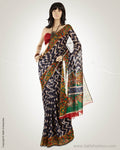MSO-6734 Blue & Multi Blended Tussar  Saree