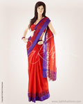 MSO-898 - Red & Blue Pure Silk Kota Saree