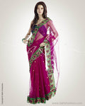 MSO-926 - Purple & Multi Net Saree