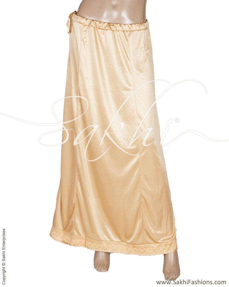 RPQ-6254 - Beige &  Satin Petticoat