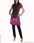 RTM-6018 - Violet & Black Pure Cotton Top