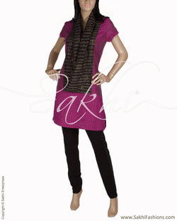 RTM-6018 - Violet & Black Pure Cotton Top