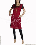 RTO-27409 - Maroon & Black Pure Cotton Top