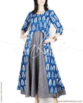 RTP-19220 - Blue & White Pure Cotton Jacket