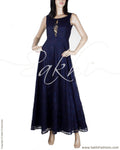 RTP-19656 - Blue & Gold Lace Kurtha