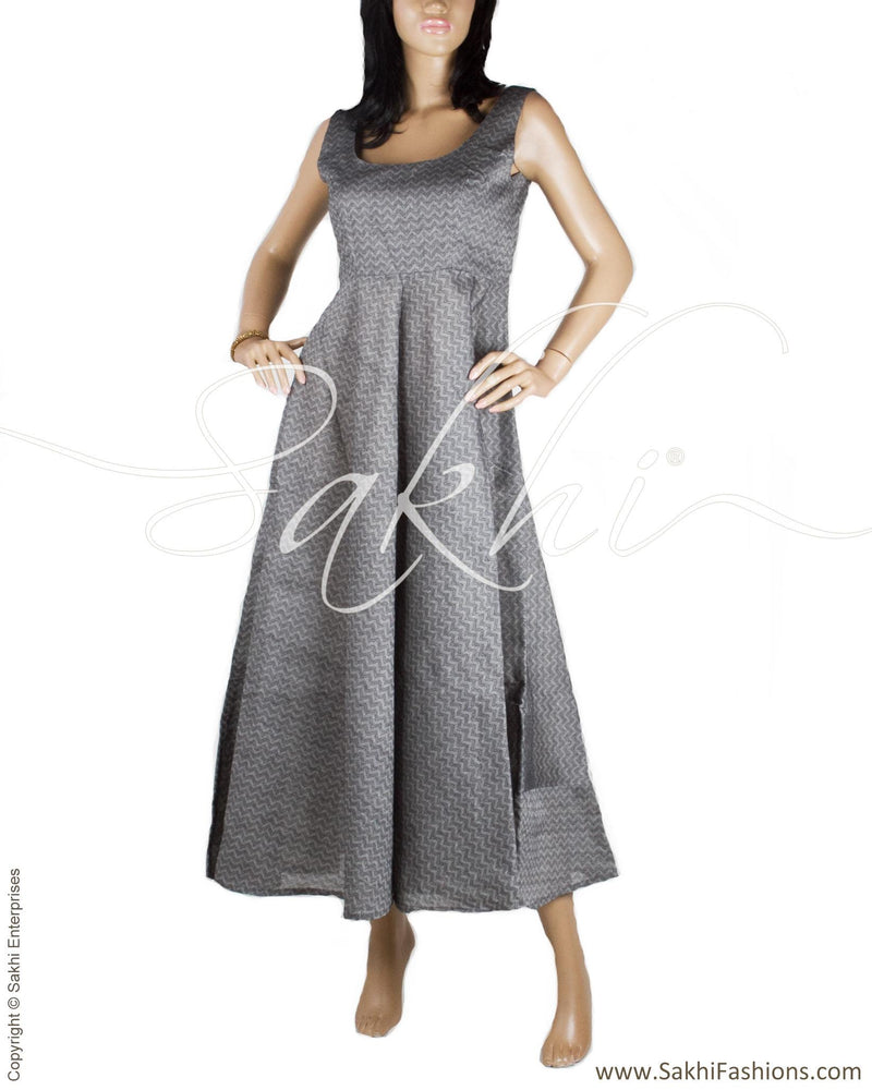 RTP-20765 - Grey & Black Pure Cotton Dress