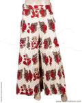 RTP-22248 - Beige & Red Pure Cotton Pallazzo