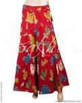 RTP-22251 - Red & Multi Pure Cotton Pallazzo