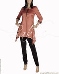 RTP-6456 - Pink & Maroon Pure Cotton Top
