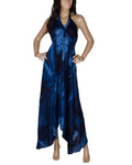 RTQ-1205 - Blue & Black Lycra Dress