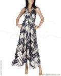 RTQ-1207 - Grey & White Lycra Dress