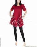 RTQ-15687 - Maroon & Gold Pure Mangalagiri Top