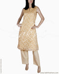 RTQ-18209 - Beige & Gold Pure Cotton Kurtha