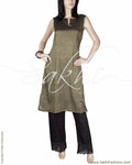 RTQ-18210 - Green & Grey Pure Cotton Kurtha