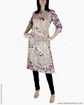 RTQ-20259 - Purple & Multi Silk & Cotton Kurtha