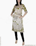 RTQ-20267 - Green & Multi Silk & Cotton Kurtha