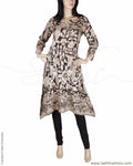 RTQ-20272 - Black & Multi Silk & Cotton Kurtha