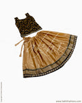 RTQ-20562 - Black & White Silk & Cotton Frock