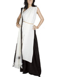 RTQ-2595 - Black & White Pure Cotton Duppatta