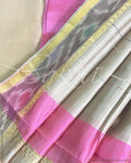RTQ-5808 - Pink & Cream Silk & Cotton Salwar Set