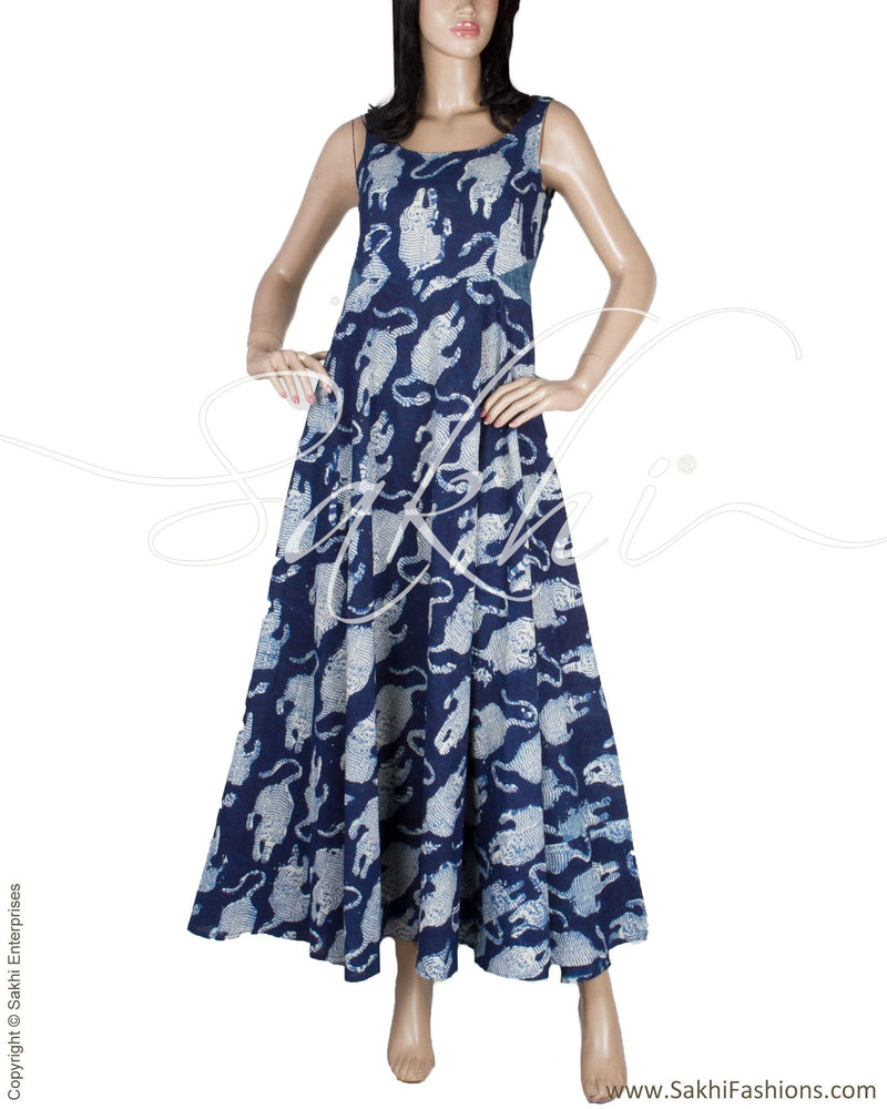 RTQ-5927 - Blue & Grey Pure Cotton Kurtha