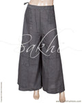 RTQ-860 - Grey & Black Pure Cotton Pallazzo