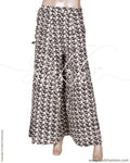 RTQ-871 - Beige & Black Pure Cotton Pallazzo