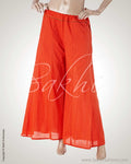 RZO-18250 - Orange Pure Cotton Palazzo