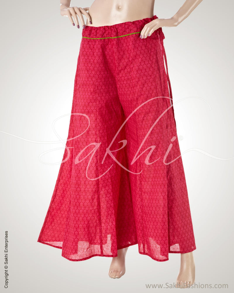 RZO-18254 - Pink Pure Cotton Palazzo