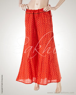 RZO-18262 - Orange Pure Cotton Palazzo