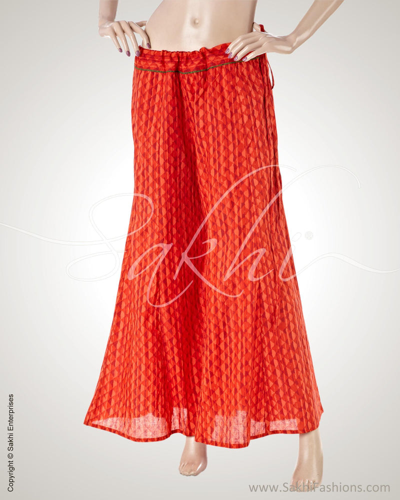 RZO-18262 - Orange Pure Cotton Palazzo