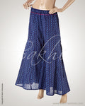 RZO-18280 - Blue Pure Cotton Palazzo