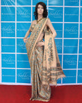 SAO-16161 - Beige & Multi Pure Kanchivaram Silk Saree