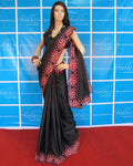 SAO-18371 - Black & Pink Pure Kanchivaram Silk Saree