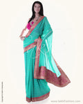 SN-CD2 Blue & Pink Faux Chiffon Saree
