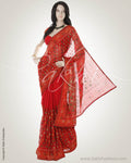 SN-CE8 Red & Multi Chiffon Saree