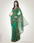 SN-CE9 Green & Multi Chiffon Saree
