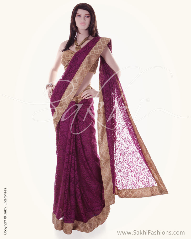 SN-CH0 - Beige & Antique Concept Design Saree