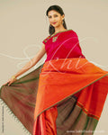 SR-0006 Red Orange Kanchi Sari