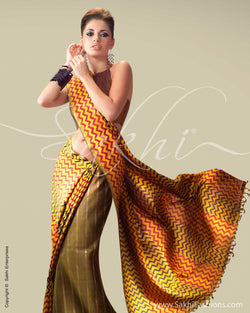 SR-0036 Printed Kanchi Sari