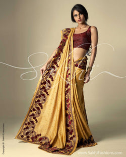 SR-0046 - Velvet Tissue Tussar Silk Saree